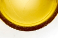 Vase &quot;Pierrefonds&quot; verre jaune ambré de René LALIQUE