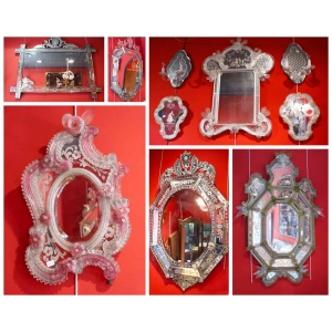 Grande sélection de Miroirs de toutes époques,Tables Jansen,Maison Bagués,Maison Charles,Lustres N3,Murano,etc... ||