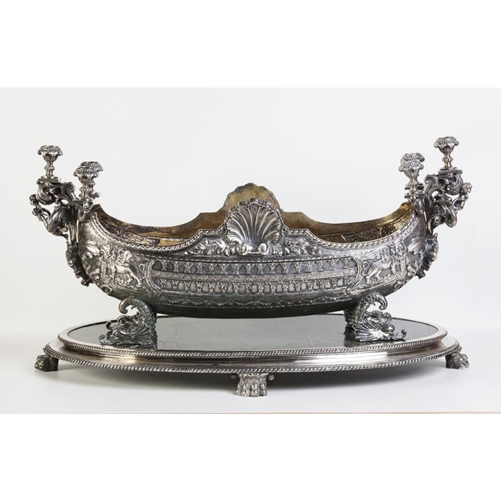 Jardinière italienne en argent XXème siècle. Circa 1900. Réf: 369 ||||