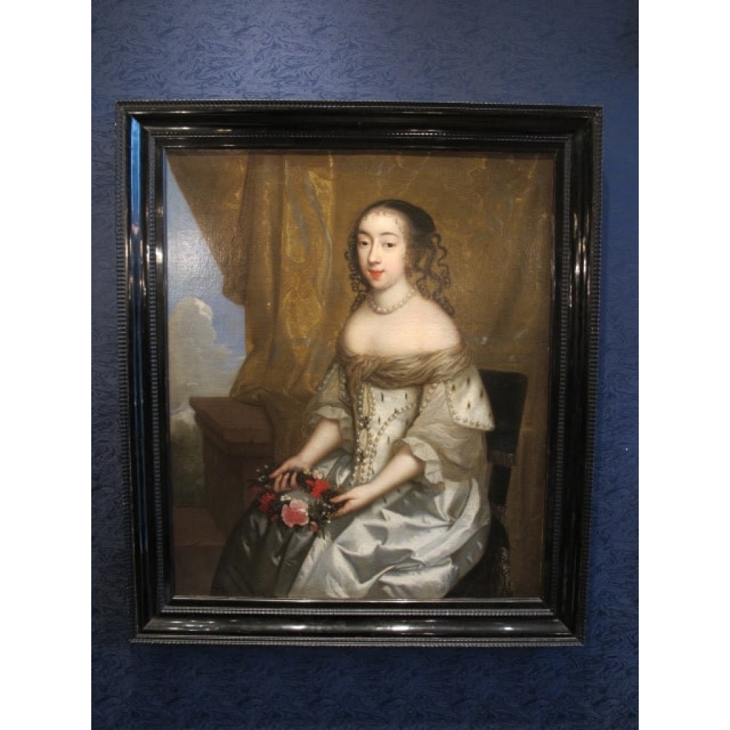 Charles Beaubrun (1604 - 1694): Portrait d'Henriette d'Angleterre, duchesse d'Orléans. Charles Beaubrun (1604 - 1694): Portrait d'Henriette d'Angleterre, duchesse d'Orléans.