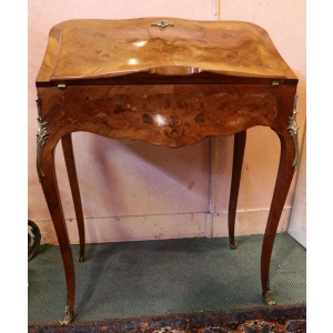 Bureau de pente marqueté style Louis XV fin du 19e siècle ||||||