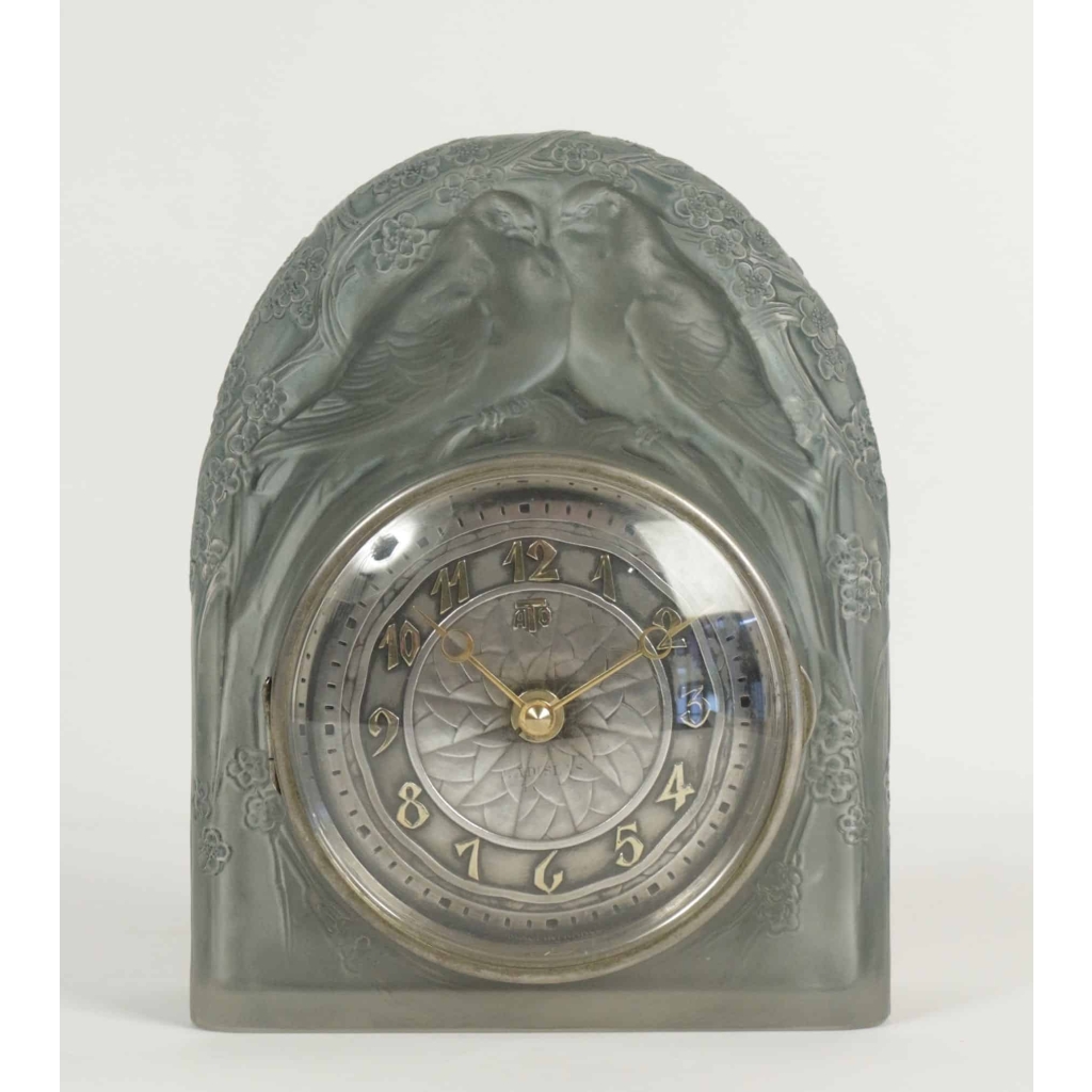 René Lalique Pendule "2 colombes" ||||||