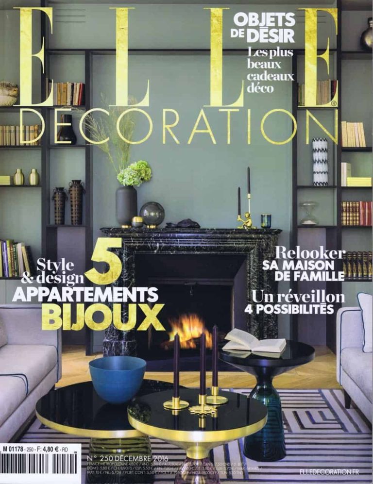 La Galerie Georges Bac à l’honneur dans Elle Décoration de décembre 2016 | Biron ||