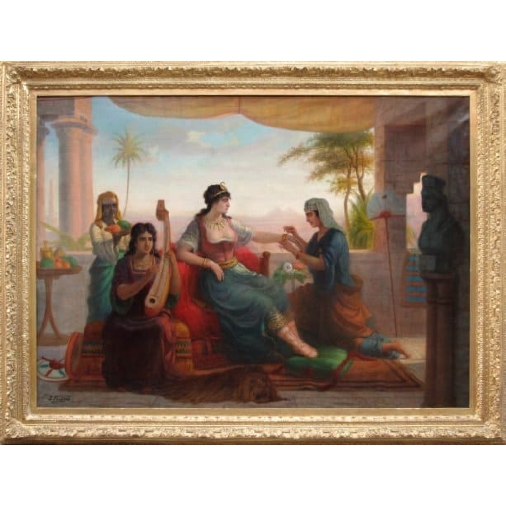 "CLEOPATRE" HUILE SUR TOILE SIGNEE EN BAS A GAUCHE L.PRADARD, CIRCA 1860 "CLEOPATRE" HUILE SUR TOILE SIGNEE EN BAS A GAUCHE L.PRADARD, CIRCA 1860