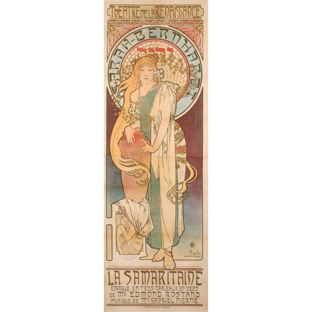 Alphonse Mucha - Théâtre de la Renaissance - Sarah Bernhardt - La Samaritaine - 1897 ||