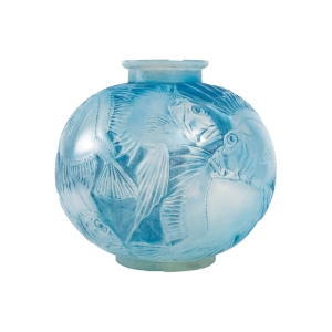 René Lalique : Vase « Poissons » Opalescent ||||||||