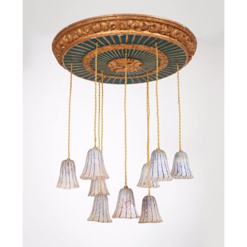 Paul FOLLOT & DAUM NANCY (1877-1941) Suspension - Circa 1922 |||