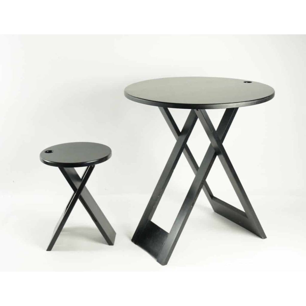 Talon Roger ensemble d'appoint:table et tabouret |||