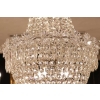 Lustre corbeille en cristal fin 19e Lustre corbeille en cristal fin 19e