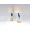 Paire de lampes perroquets en faience, circa 1970 ||||||