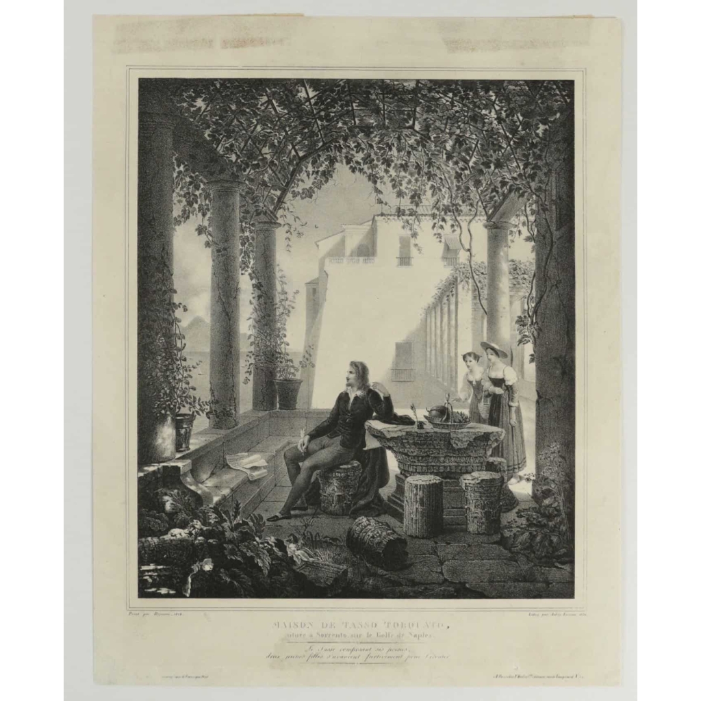 Lithographie, Gravure, Maison de Tasso Torquato ||||||