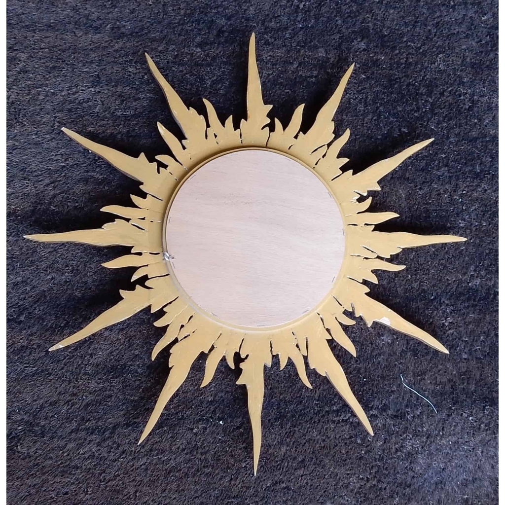 1950/70 ' Miroir soleil Convexe,Bois Doré 69 cm 1950/70 ' Miroir soleil Convexe,Bois Doré 69 cm