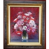 MICHEL HENRY TABLEAU 20 è SIECLE ANEMONES DE FRANCE HUILE SUR TOILE SIGNEE ART MODERNE ||||||