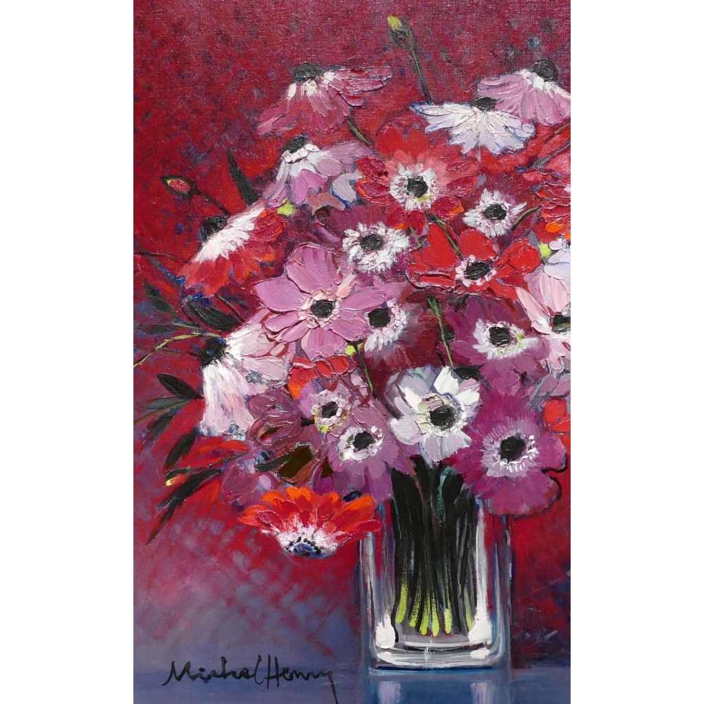 MICHEL HENRY TABLEAU 20 è SIECLE ANEMONES DE FRANCE HUILE SUR TOILE SIGNEE ART MODERNE MICHEL HENRY TABLEAU 20 è SIECLE ANEMONES DE FRANCE HUILE SUR TOILE SIGNEE ART MODERNE