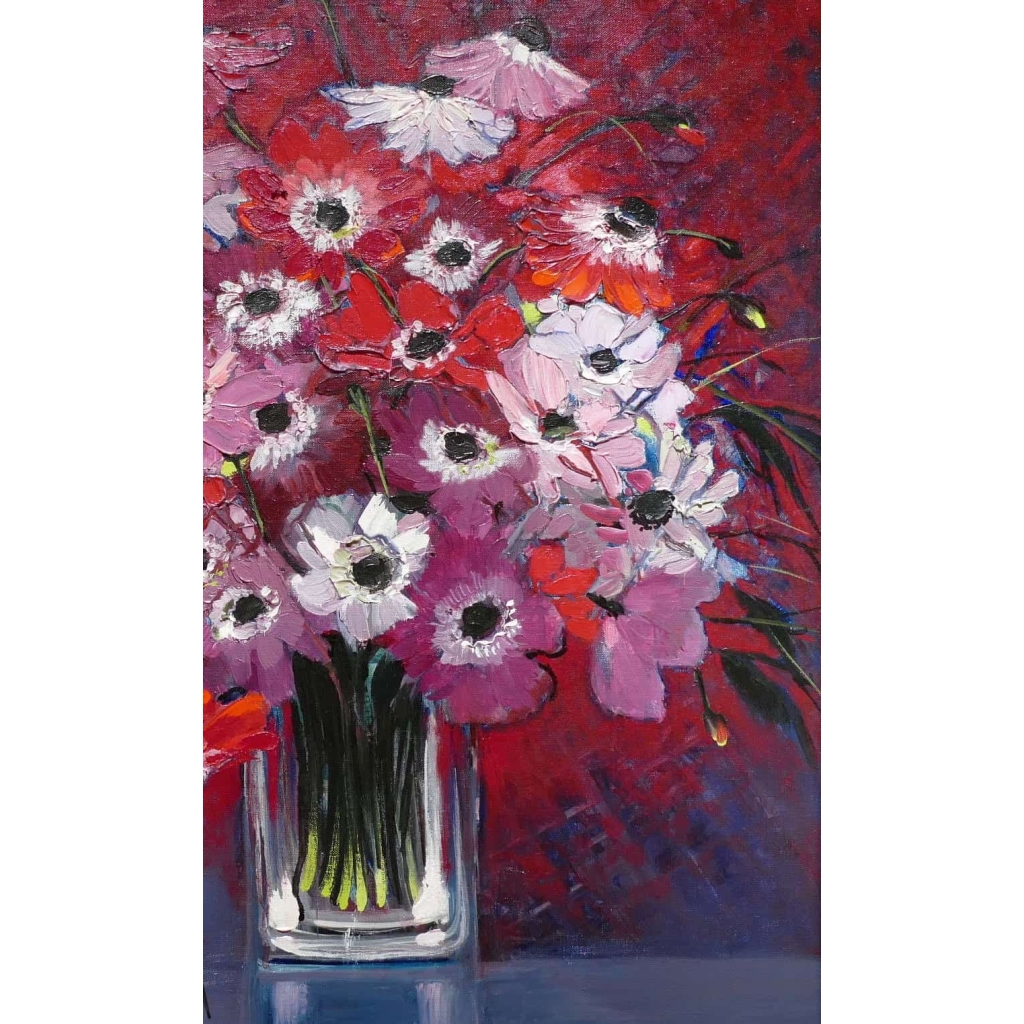 MICHEL HENRY TABLEAU 20 è SIECLE ANEMONES DE FRANCE HUILE SUR TOILE SIGNEE ART MODERNE MICHEL HENRY TABLEAU 20 è SIECLE ANEMONES DE FRANCE HUILE SUR TOILE SIGNEE ART MODERNE