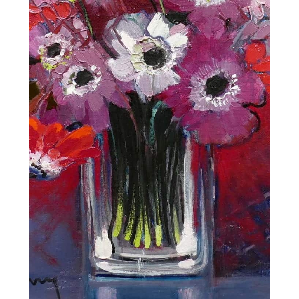 MICHEL HENRY TABLEAU 20 è SIECLE ANEMONES DE FRANCE HUILE SUR TOILE SIGNEE ART MODERNE MICHEL HENRY TABLEAU 20 è SIECLE ANEMONES DE FRANCE HUILE SUR TOILE SIGNEE ART MODERNE