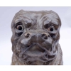 Paire de chiens bouledogue en céramique polychrome, travail anglais, XIXème siècle Paire de chiens bouledogue en céramique polychrome, travail anglais, XIXème siècle