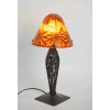 Lampe rare aux cocotiers signée Charder sur un pied enfer forgé 1925-1930 ||||||||