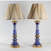 Tres Belle Paire de lampes en Cristal de Bohême overlay monture Bronze ||||||||||||