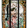 VITRAUX ART NOUVEAU FEMME AUX OEILLETS |||||