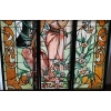 VITRAUX ART NOUVEAU FEMME AUX OEILLETS VITRAUX ART NOUVEAU FEMME AUX OEILLETS