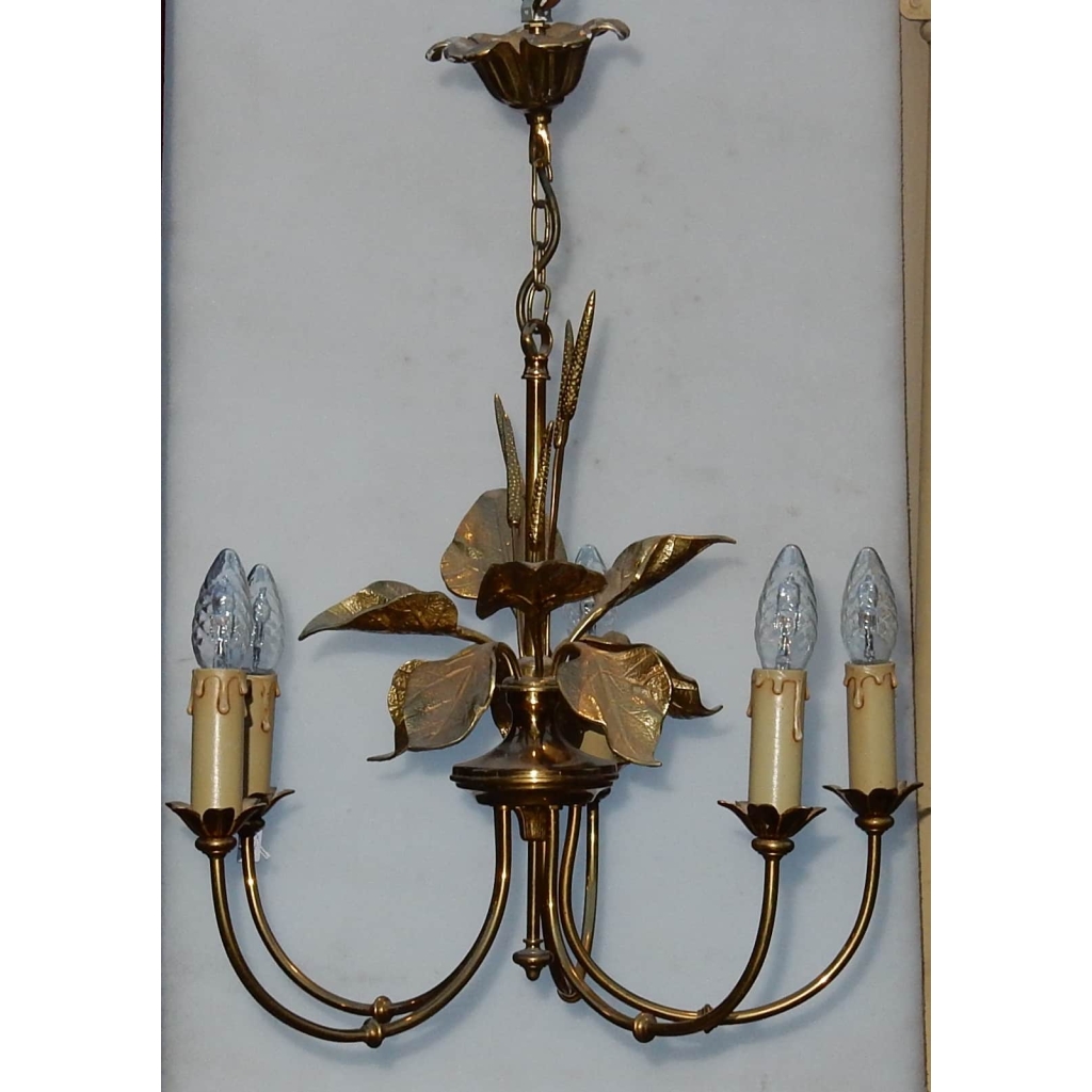 1970' Lustre aux Plantins Style Maison Jansen ||||||||