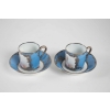 Paire de tasses monture argent XlXe Paire de tasses monture argent XlXe