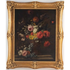 Bouquet De Fleurs Sur Un Entablement.J-B Bosschaert XVIII Siècle |||||||