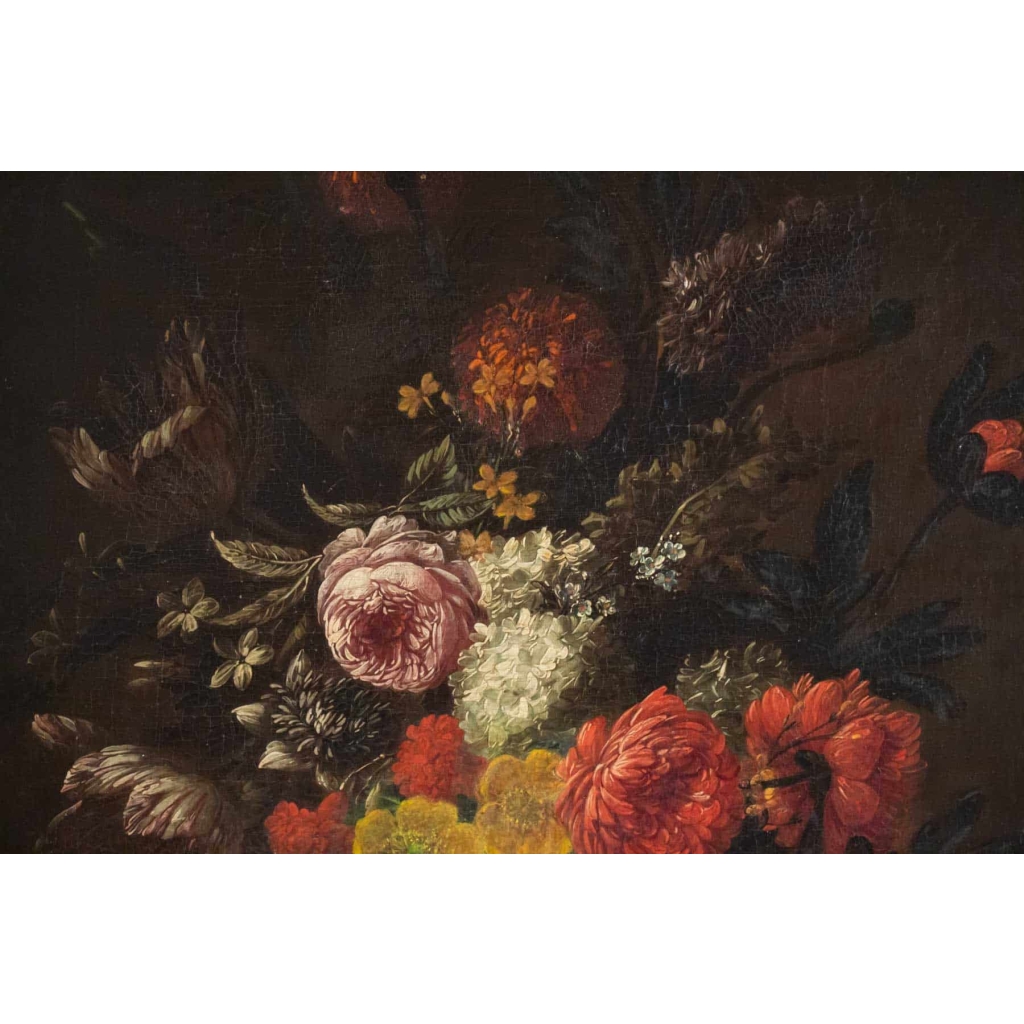 Bouquet De Fleurs Sur Un Entablement.J-B Bosschaert XVIII Siècle Bouquet De Fleurs Sur Un Entablement.J-B Bosschaert XVIII Siècle