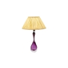 Val-Saint-Lambert, Lampe en cristal transparent et violet, années 1960 |||||