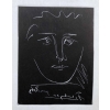 PICASSO Pablo ( d'après ) visage pour Roby Gravure en noir signée ||