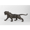 Roaring bronze tiger with glass inlays by Joko/Tsunemitsu - Edo Period, Japan ||||||