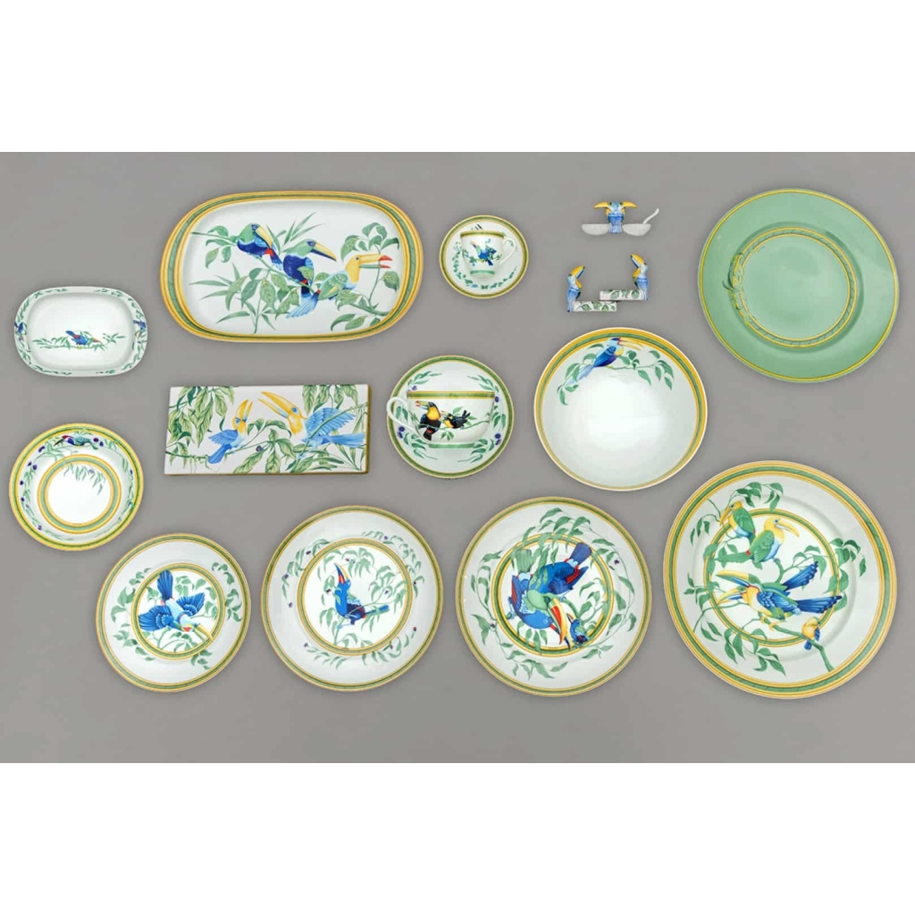 Hermes, Porcelaine "TOUCANS" Service 50 pieces ||||