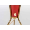 Lampe tripode années 50 en laiton et métal laqué rouge Lampe tripode années 50 en laiton et métal laqué rouge