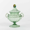 Coupe couverte verte Venise :Barovier. période 1900 ||||||||