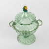 Coupe couverte verte Venise :Barovier. période 1900 Coupe couverte verte Venise :Barovier. période 1900