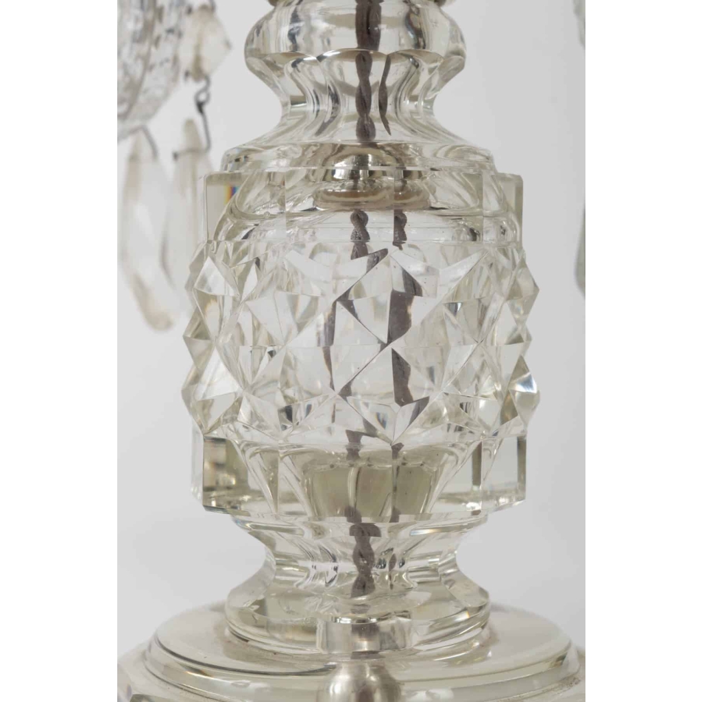 Girandole en cristal à 4 bras de lumière, vers 1920 Girandole en cristal à 4 bras de lumière, vers 1920