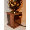 1970′ Lampe Ananas En Laiton Et Fer Oxydé Maison Jansen H 50 Cm 1970′ Lampe Ananas En Laiton Et Fer Oxydé Maison Jansen H 50 Cm