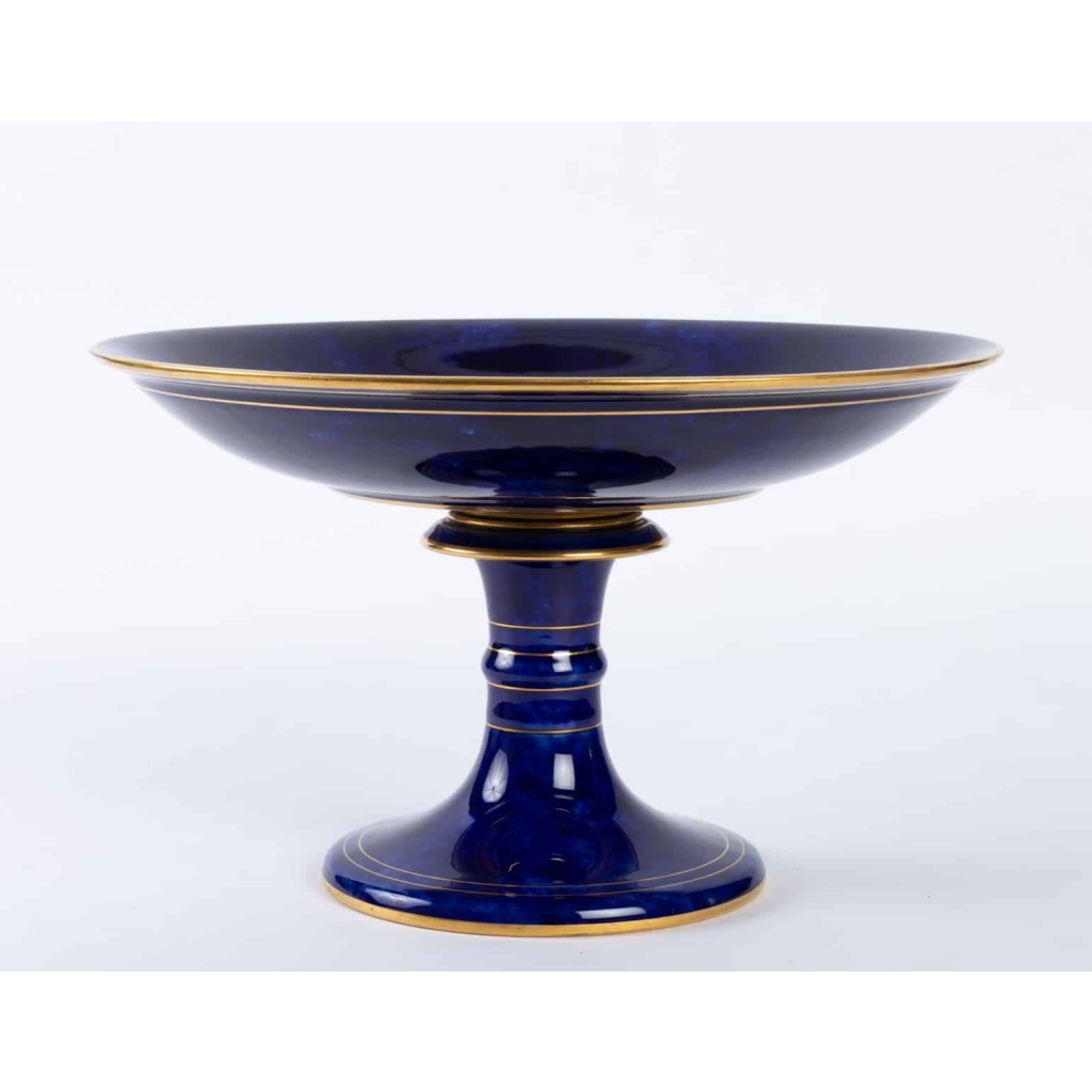 Coupe de la Manufacture de Sèvres bleue marbré or 1899 Coupe de la Manufacture de Sèvres bleue marbré or 1899