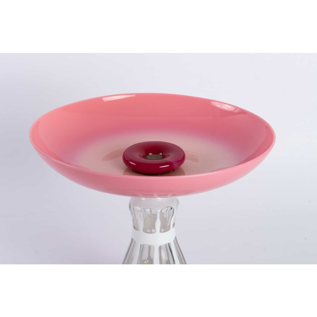 Coupe en overlay rose 1840 Coupe en overlay rose 1840