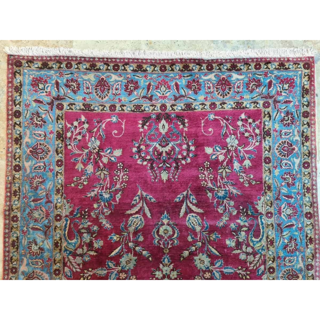 Tapis Kachan En Soie Couleur Rare au 19eme - Iran vers 1880 Tapis Kachan En Soie Couleur Rare au 19eme - Iran vers 1880