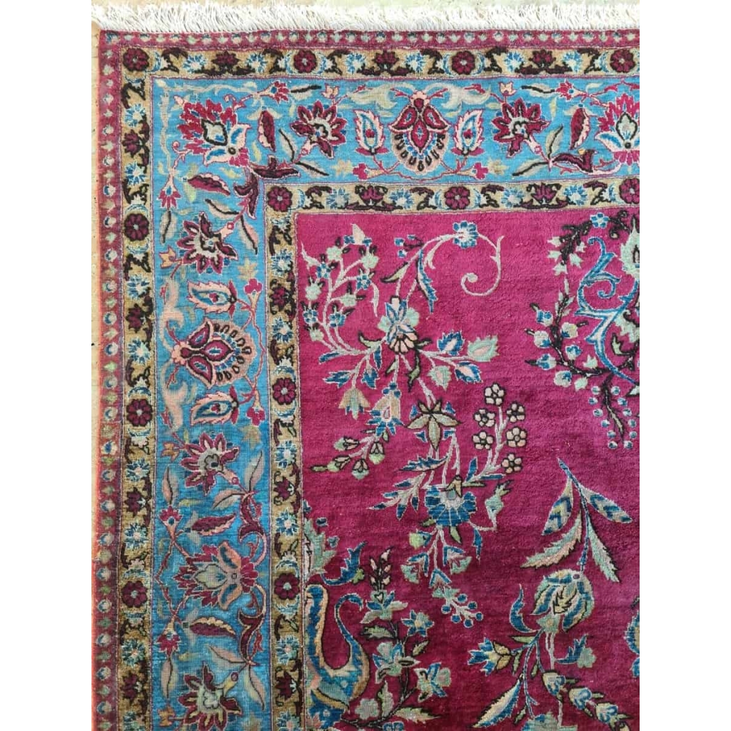 Tapis Kachan En Soie Couleur Rare au 19eme - Iran vers 1880 Tapis Kachan En Soie Couleur Rare au 19eme - Iran vers 1880