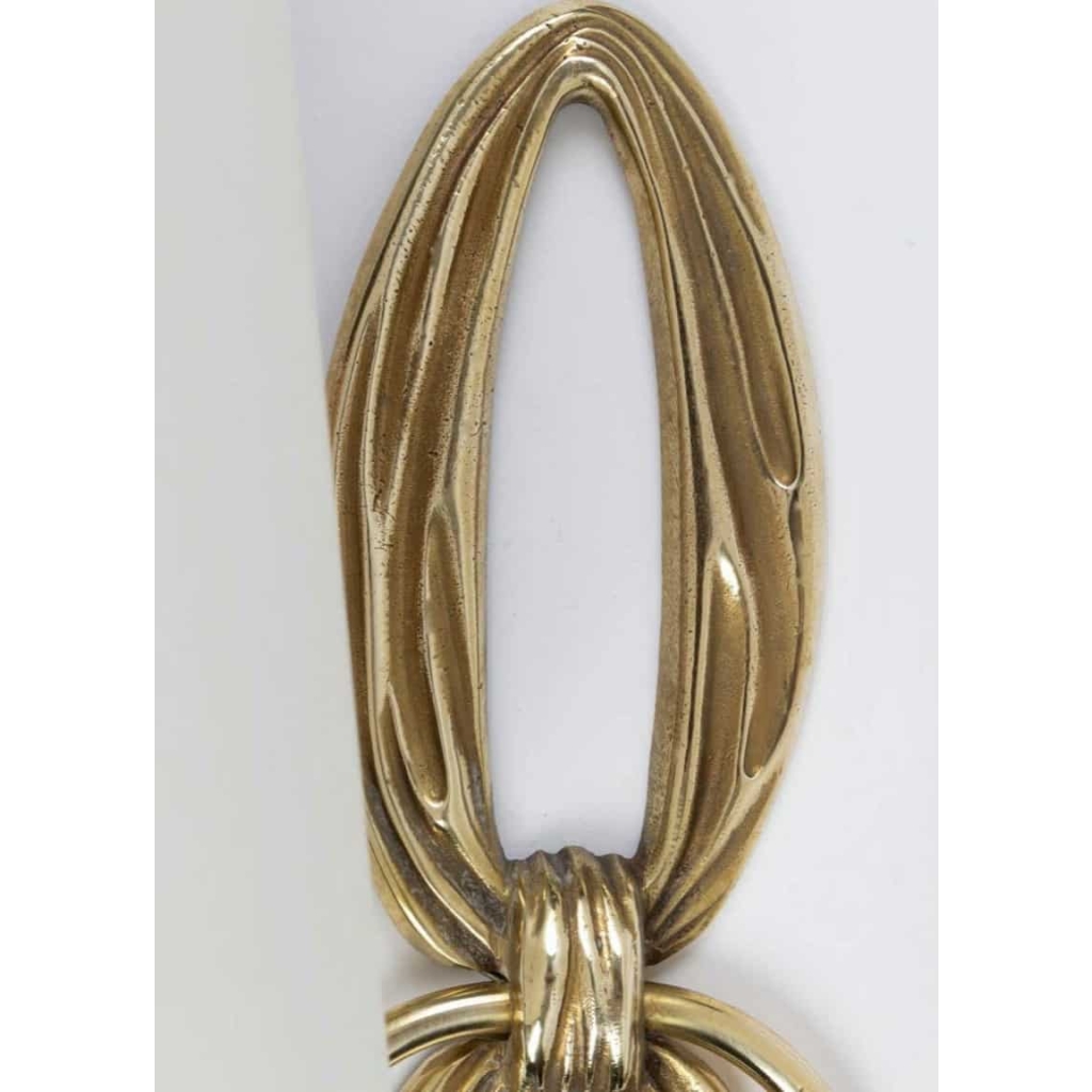 Paire d'Appliques "Ruban" Bronze Lucien Gau 1960 Paire d'Appliques "Ruban" Bronze Lucien Gau 1960