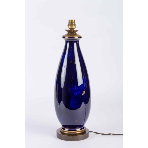 Lampe bleu marbré de Sèvres 1925 ||||||||