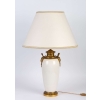 Lampe blanche et or Chine XIXème |||||||||