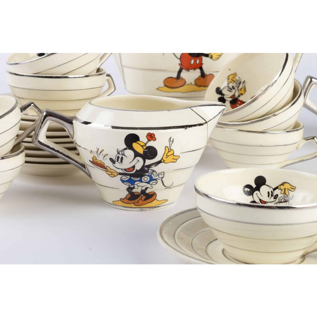 Service Mickey Mouse ( Faience de Onnaing ) Walt Disney 1930 Service Mickey Mouse ( Faience de Onnaing ) Walt Disney 1930