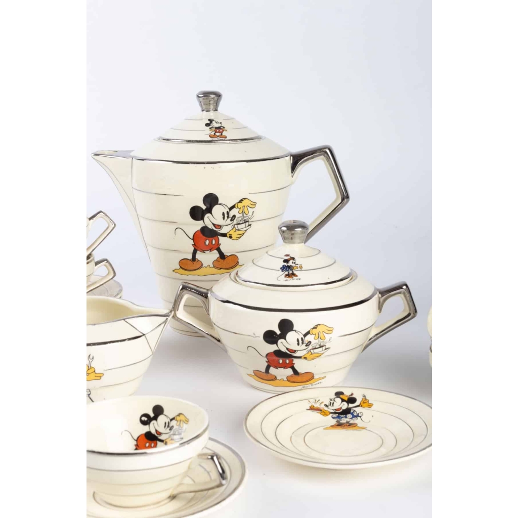 Service Mickey Mouse ( Faience de Onnaing ) Walt Disney 1930 Service Mickey Mouse ( Faience de Onnaing ) Walt Disney 1930