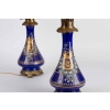 Paire de lampes bleues émaillées Napoléon III Paire de lampes bleues émaillées Napoléon III