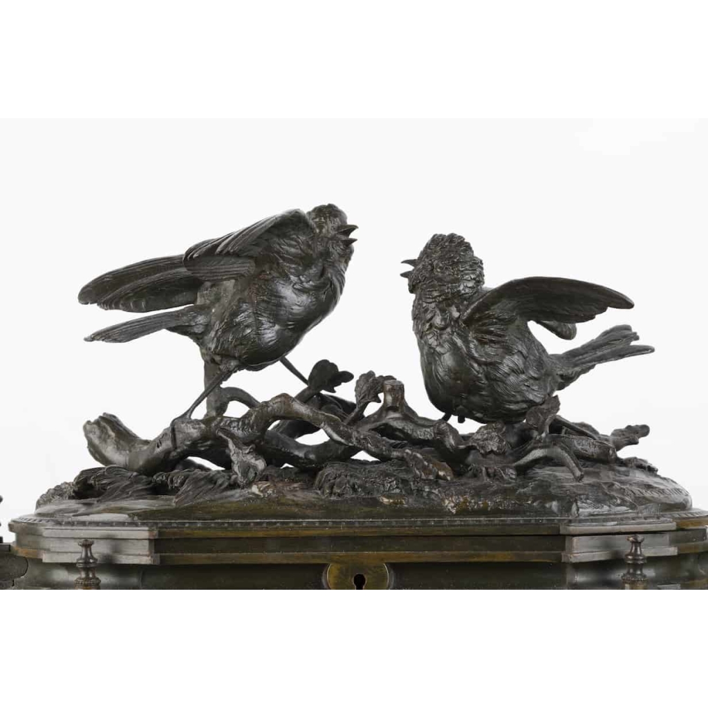 A Charming 19th Century Patinated Bronze Jewelry Box By Jules Moigniez (1835-1894) A Charming 19th Century Patinated Bronze Jewelry Box By Jules Moigniez (1835-1894)