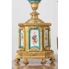 A French 19th Century Louis XVI St. Ormulu and Sèvres Porcelain Garniture. A French 19th Century Louis XVI St. Ormulu and Sèvres Porcelain Garniture.